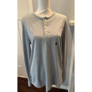 NWT Abercrombie & Fitch Soft Af Shirt Women's M Light Heather Blue Long Sleeve